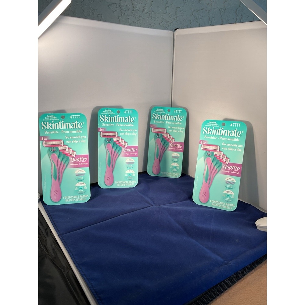 Skintimate Women's Disposable Razor 4-Blade Set Sensitive Skin 4 Count Lot Of 4